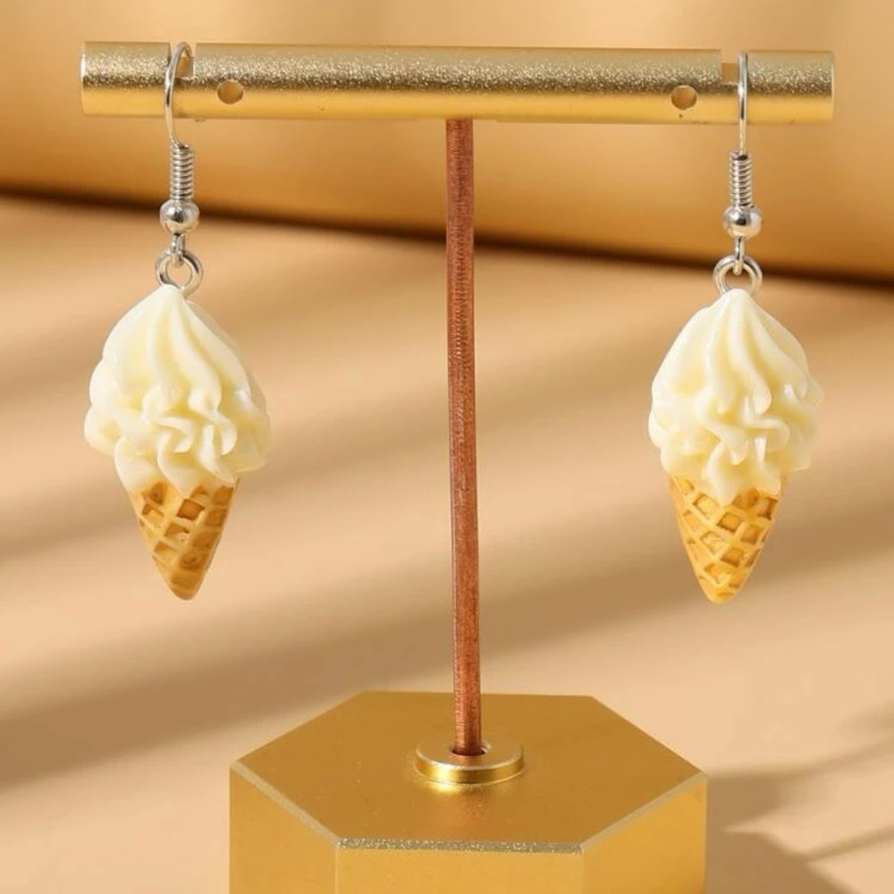 Ice Cream Cone Drop Earrings